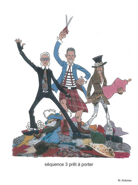 Illustration de M. Antunes "Prêt à porter" - Carnaval Nice 2020