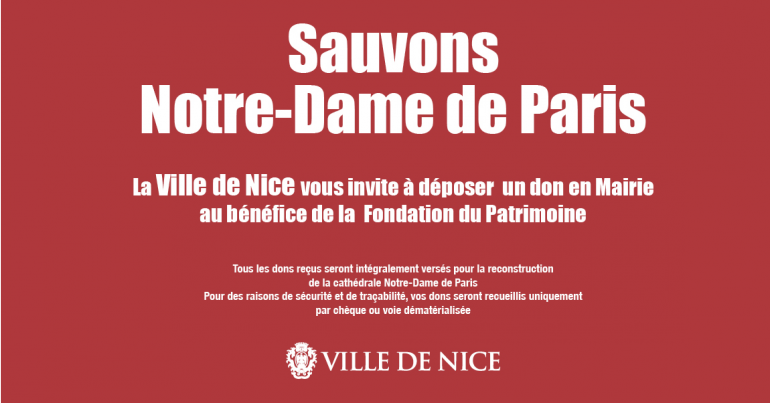 sauvons Notre-Dame de Paris, déposer un don en Mairie au bénéfice de la Fondation du Patrimoine