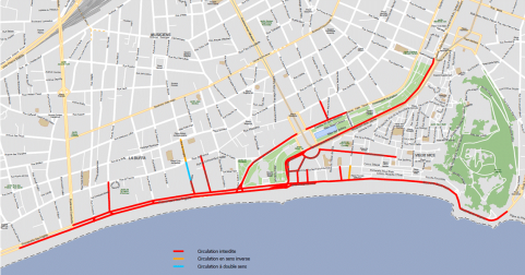 Plan de circulation du 28 août 2021 à Nice