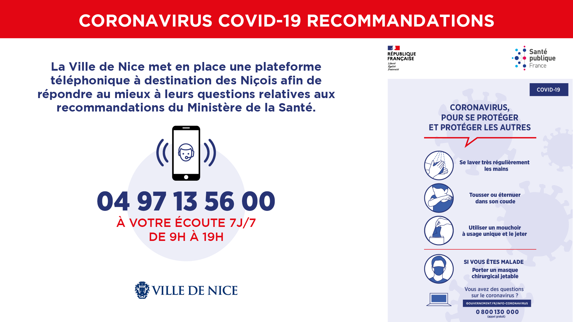 Information Coronavirus Nice