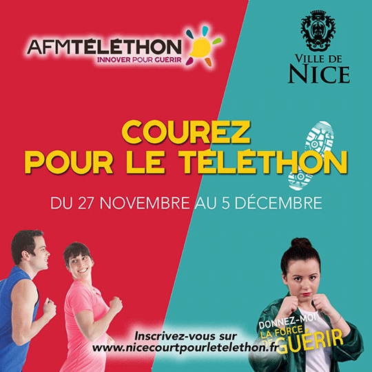 Courez pour le téléthon sur www.nicecourtpourletelethon.fr