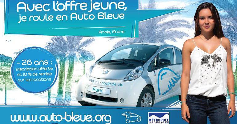 Offre jeune auto bleue