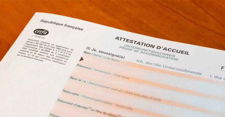 Attestation d'accueil