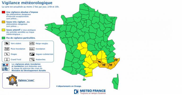 Vigilance orange le 25 novembre 2014.
