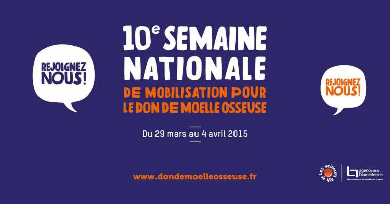 10ème semaine nationale de mobilisation pour le don de moelle osseuse le 3 avril sur la place Garibaldi à Nice.
