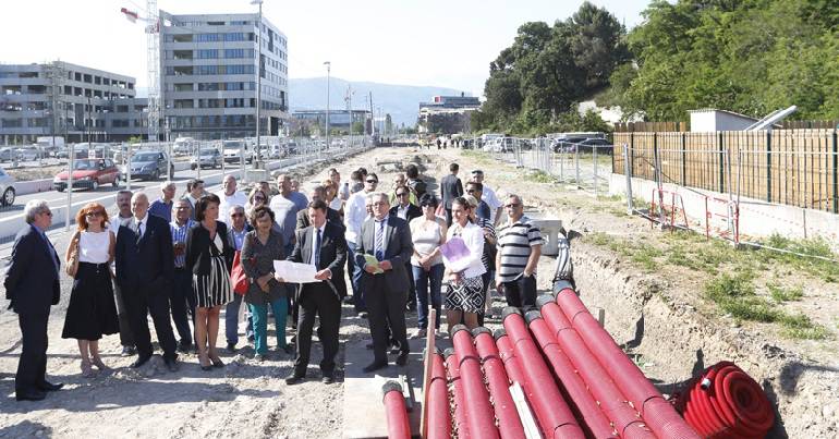 Visite de chantier du projet de nouvelle voie urbaine de la Plaine du Var
