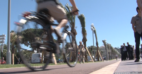 Nouvelle portion de piste cyclable promenade des Anglais