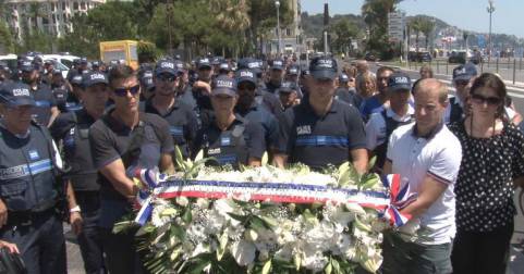 Gerbe Police Municipale  - Attentat du 14 Juillet 2016
