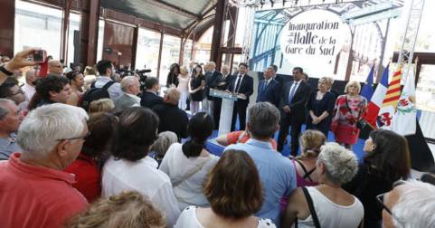 Inauguration de la halle de la gare du sud