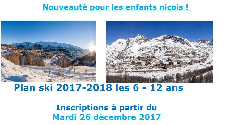 Plan ski 2017-2018 pour les 6 - 12 ans