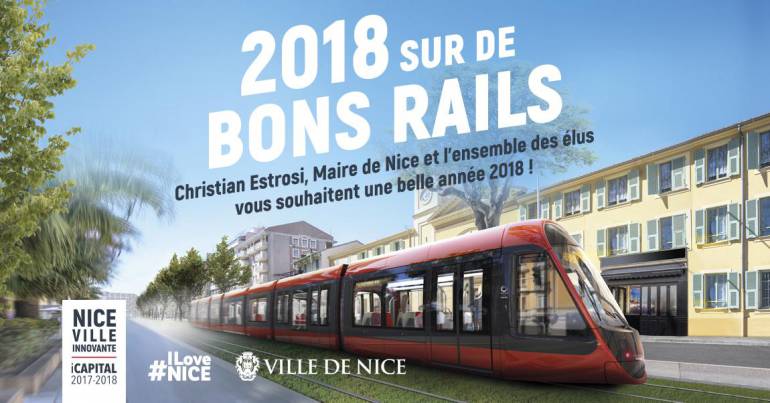 visuel des voeux 2018 de la Ville de Nice