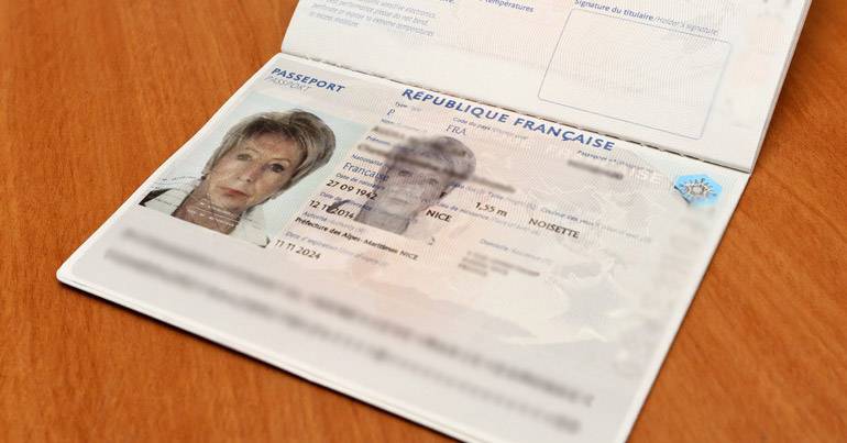 Photo d'un passeport