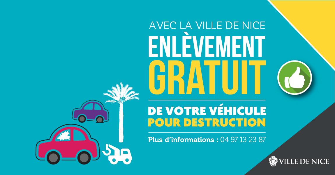 Enlèvement gratuit de votre véhicule pour destruction