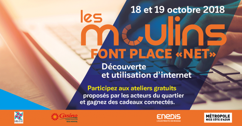 Les moulins font place "net", découverte et utilisation d'internet - participez aux ateliers gratuits proposés par les acteurs du quartier