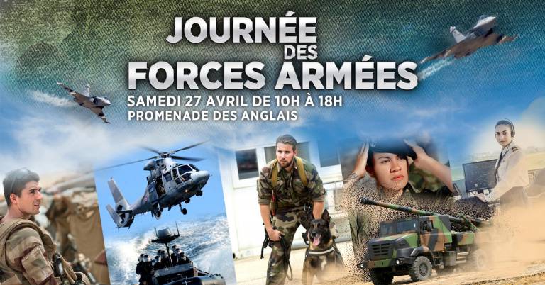 Journée des forces armées - 27 avril 2019 de 10h à 18h - Promenade des Anglais