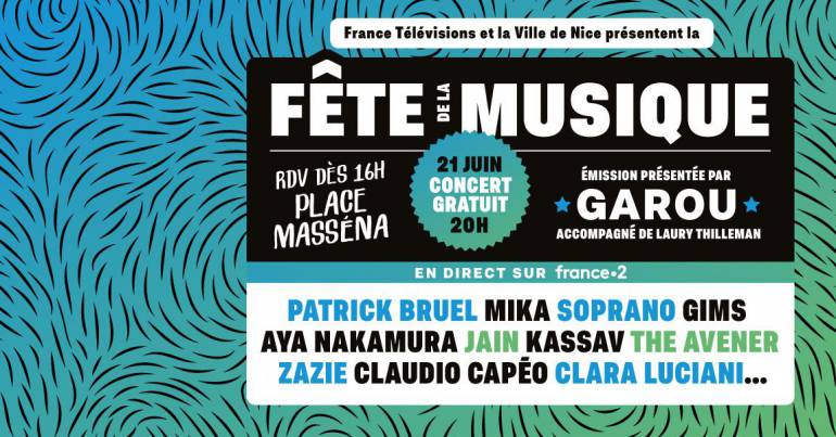 Fête de la musique -21 juin à partir de 16h Place Masséna