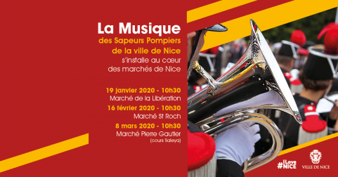 La Musique des sapeurs pompiers de la ville de Nice s'installe au coeur des marchés !