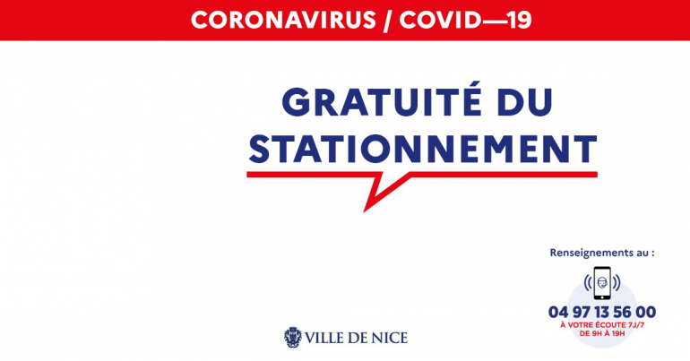 COVID-19 \: Gratuité du stationnement