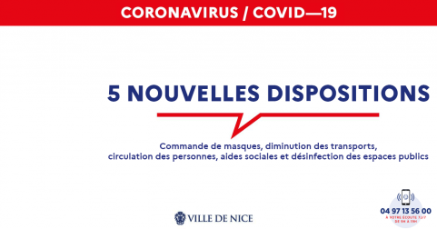 5 nouvelles dispositions face à l’épidémie