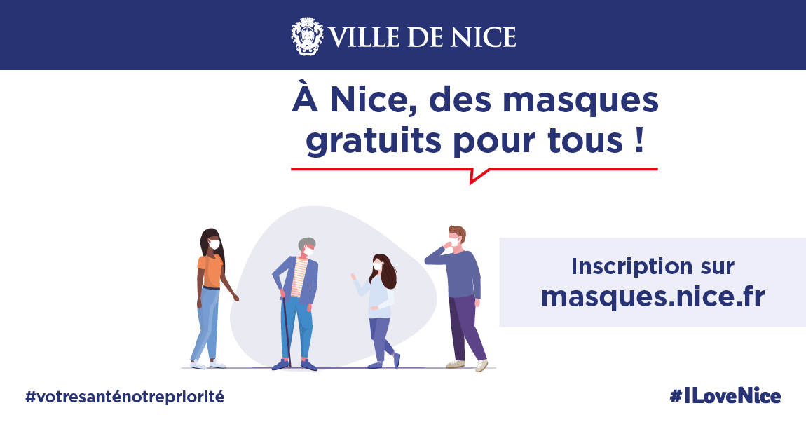 Distribution gratuite de masques à Nice