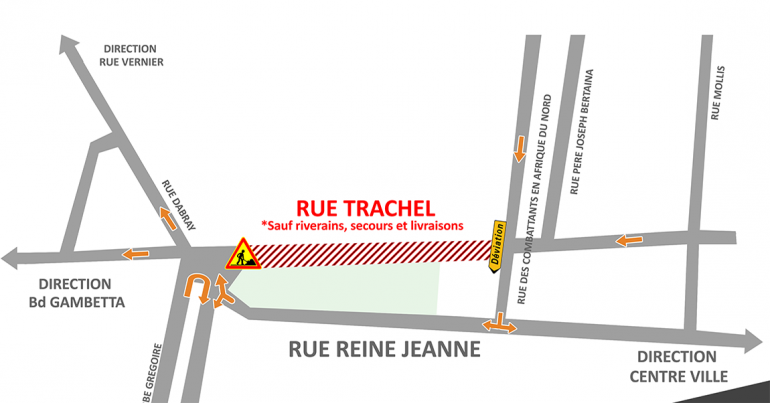 Fermeture à la circulation de la rue Trachel