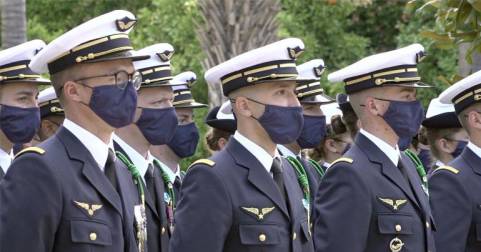 L''Ecole de l''Air et de l''Espace rend hommage aux victimes du 14 juillet à la Villa Masséna