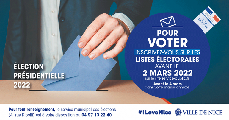 Inscriptions sur la liste électorale jusqu’au vendredi 4 mars 2022