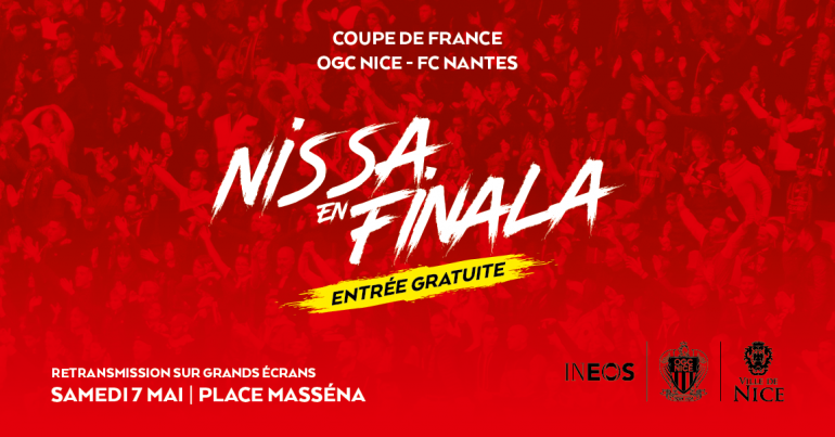 Finale de la coupe de France - un écran géant pour les Niçois