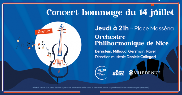 Concert Hommage du 14 juillet - à 21h Place Masséna