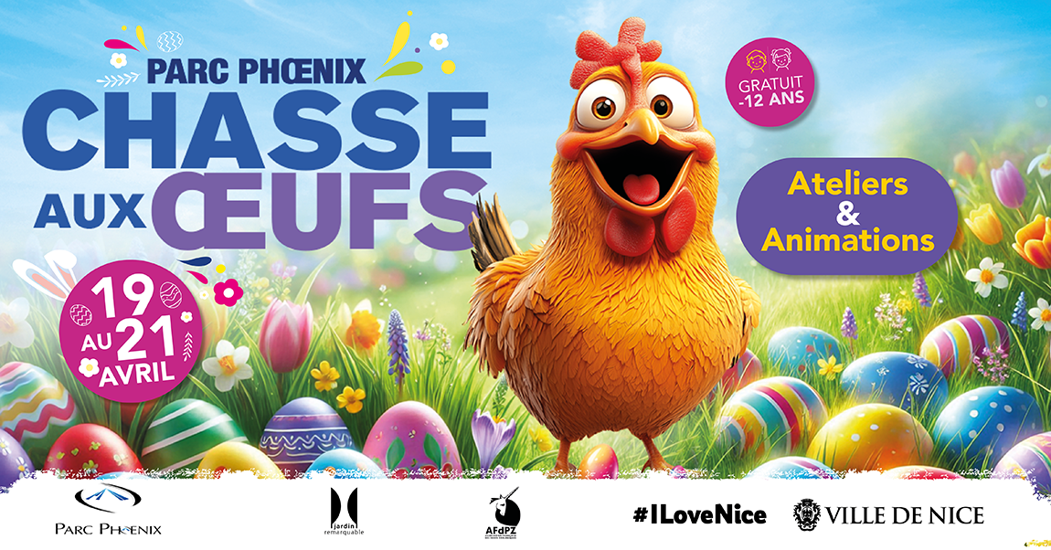 Grande chasse aux œufs au Parc Phoenix pour le week-end de Pâques du 19 au 21 avril 2025