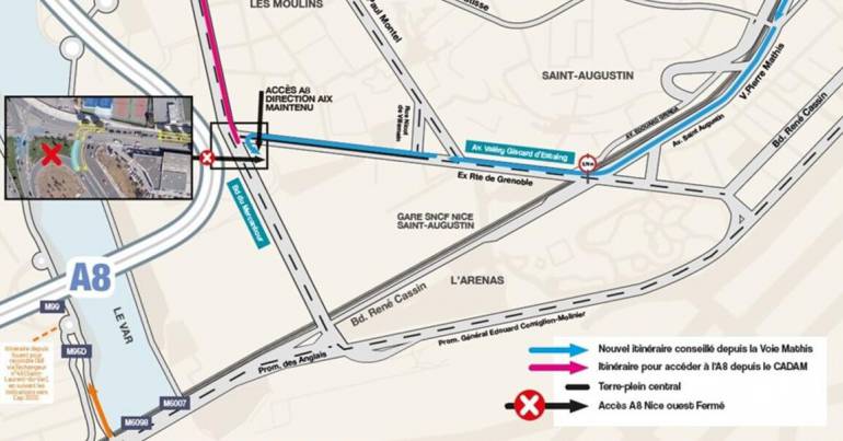 Sortie Ouest de la Voie Mathis \: Modification de circulation préalables à la mise en service
