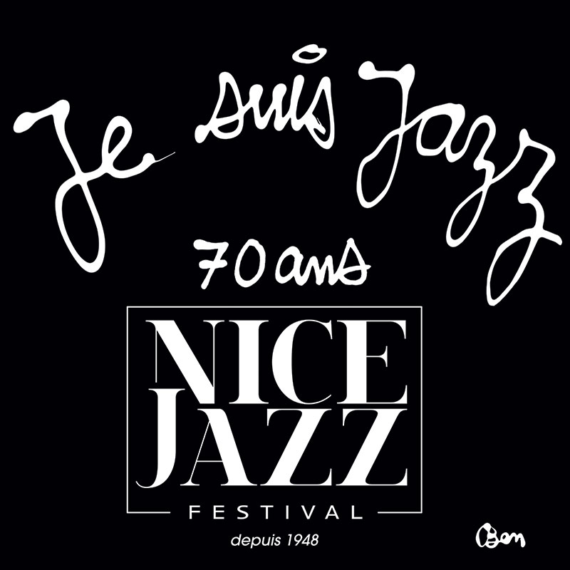 Je suis Jazz 70 ans Ben - Logo Nice Jazz Festival depuis 1948