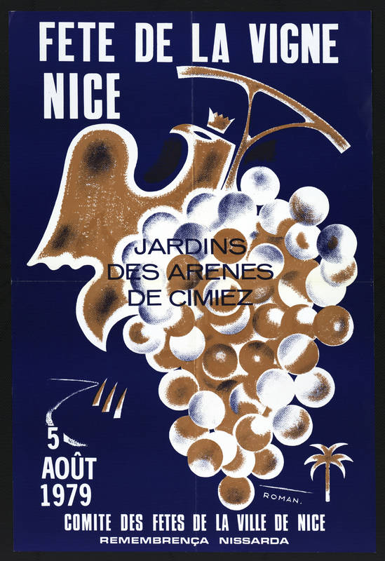 Fête de la vigne Nice - Jardins des arenes de Cimiez - 5 aout 1979 - Comité des fêtes de la ville de Nice - remembreça nissarda